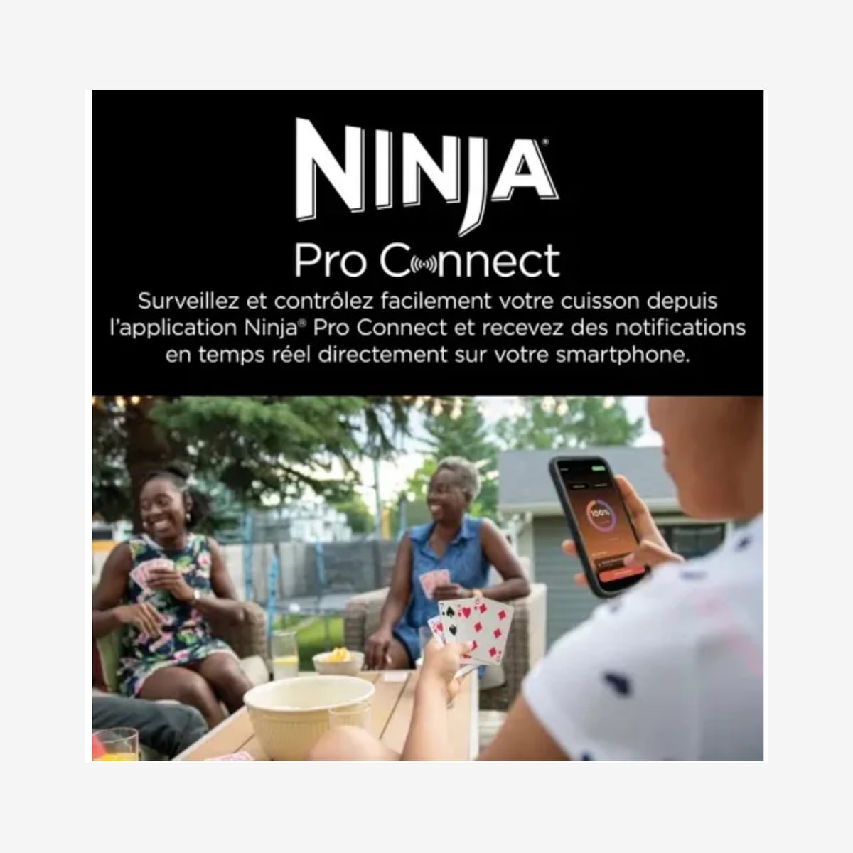 Barbecue électrique NINJA Woodfire Pro Connect XL - 7 en 1 avec fumoir et thermosonde