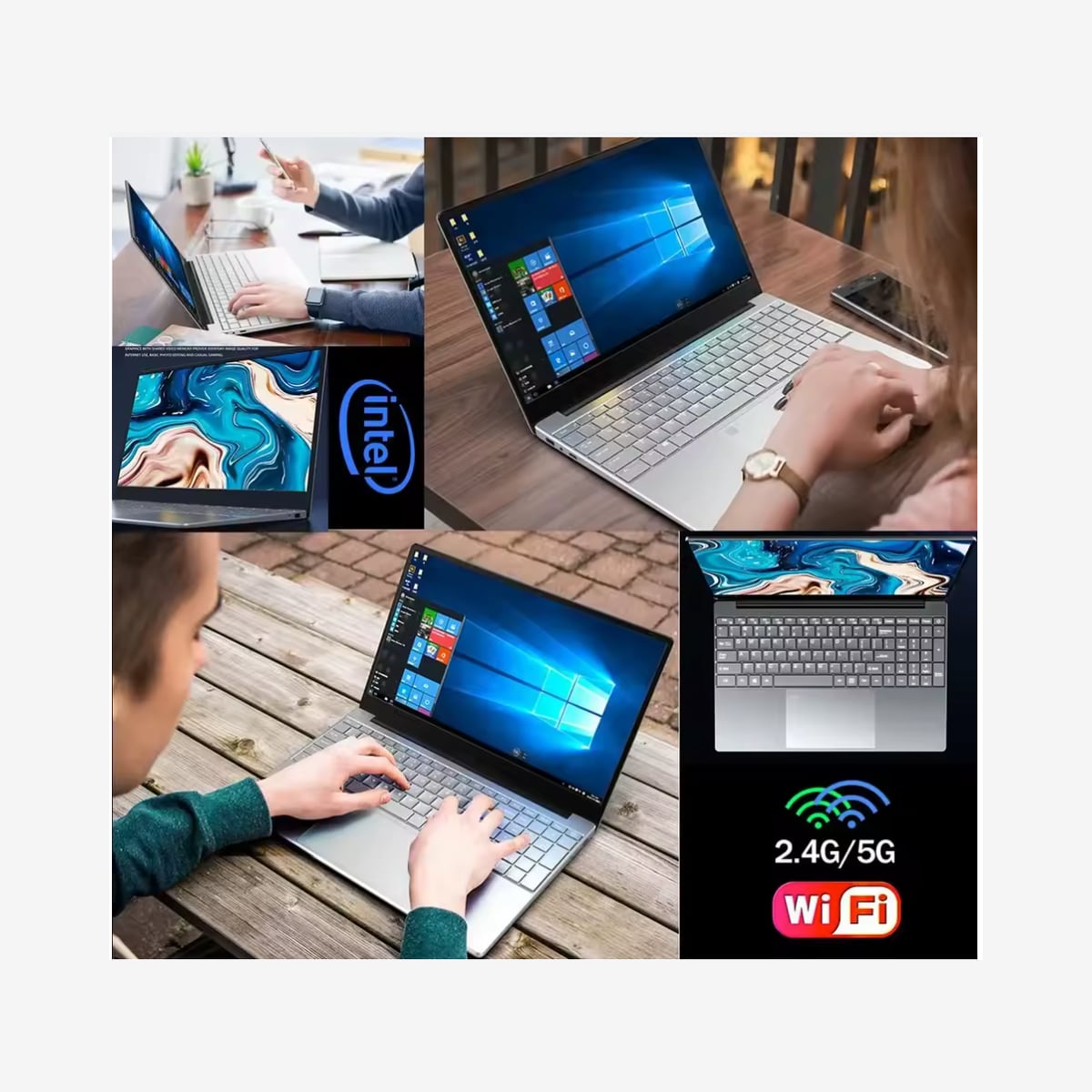 Ordinateur Portable 2026 Windows 11 Intel Atom x7 A3950 12 Go RAM 512 Go SSD