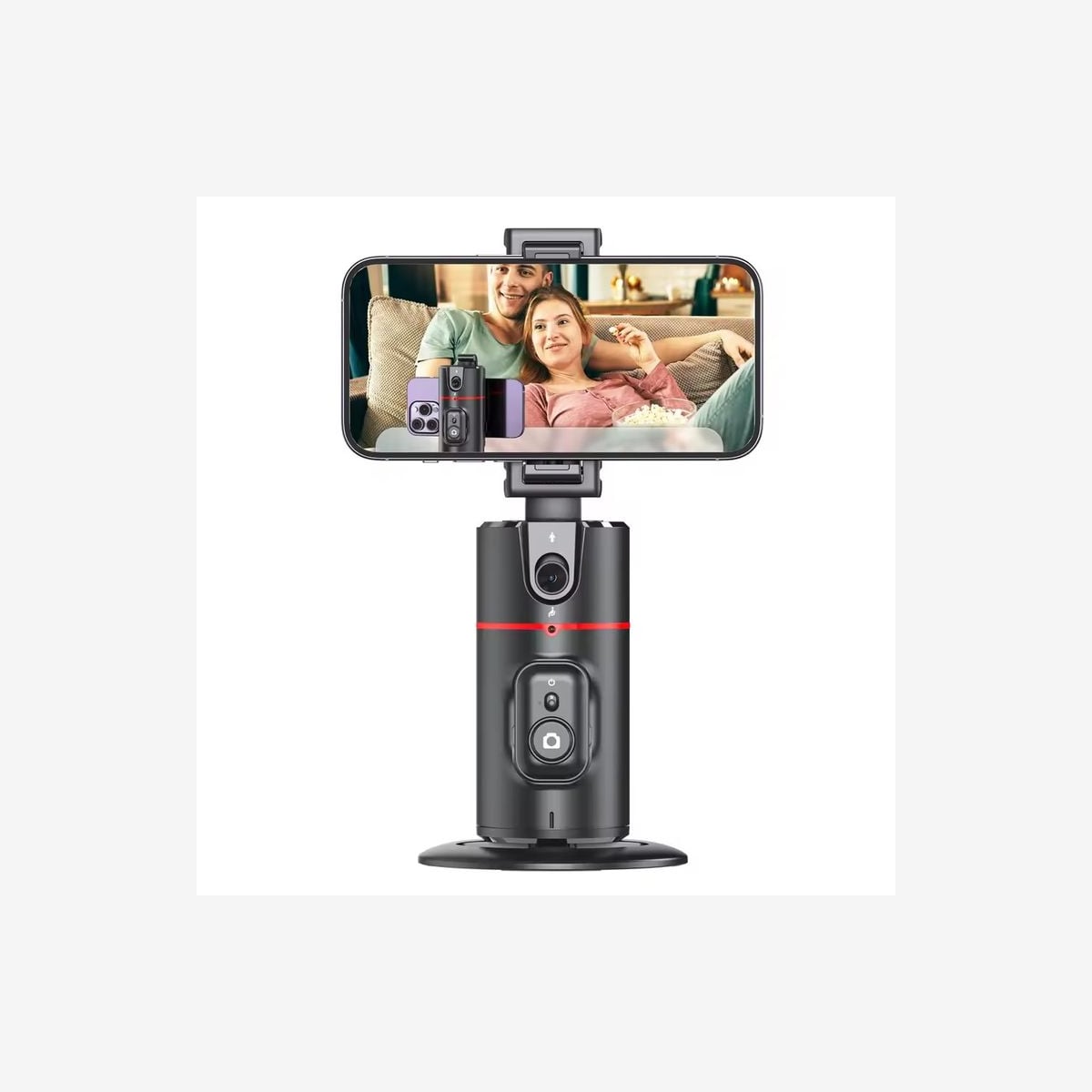 Stabilisateur de téléphone intelligent avec suivi du visage et lumière de remplissage pour des vidéos fluides