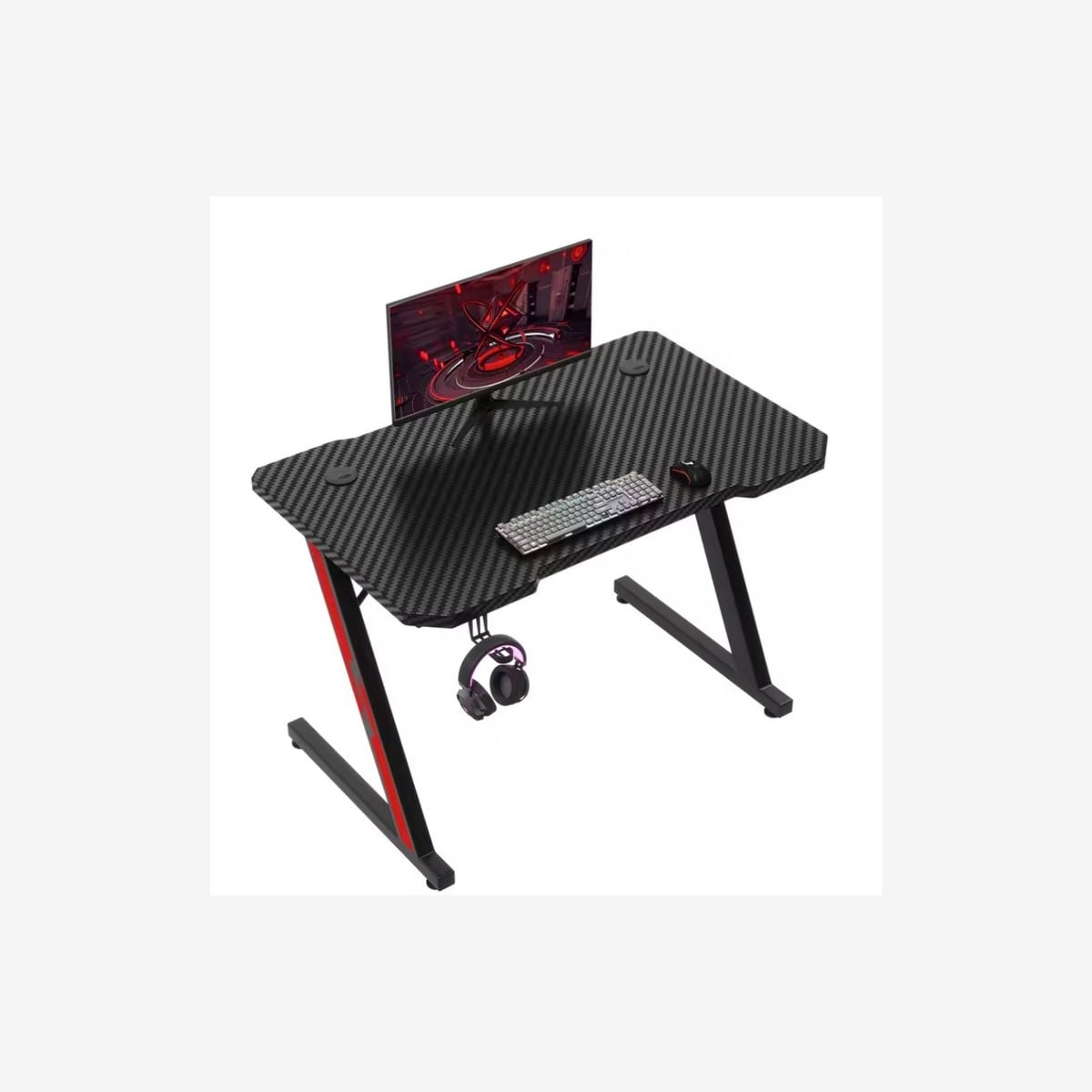 Table de jeu gaming 80x52 cm en carbone