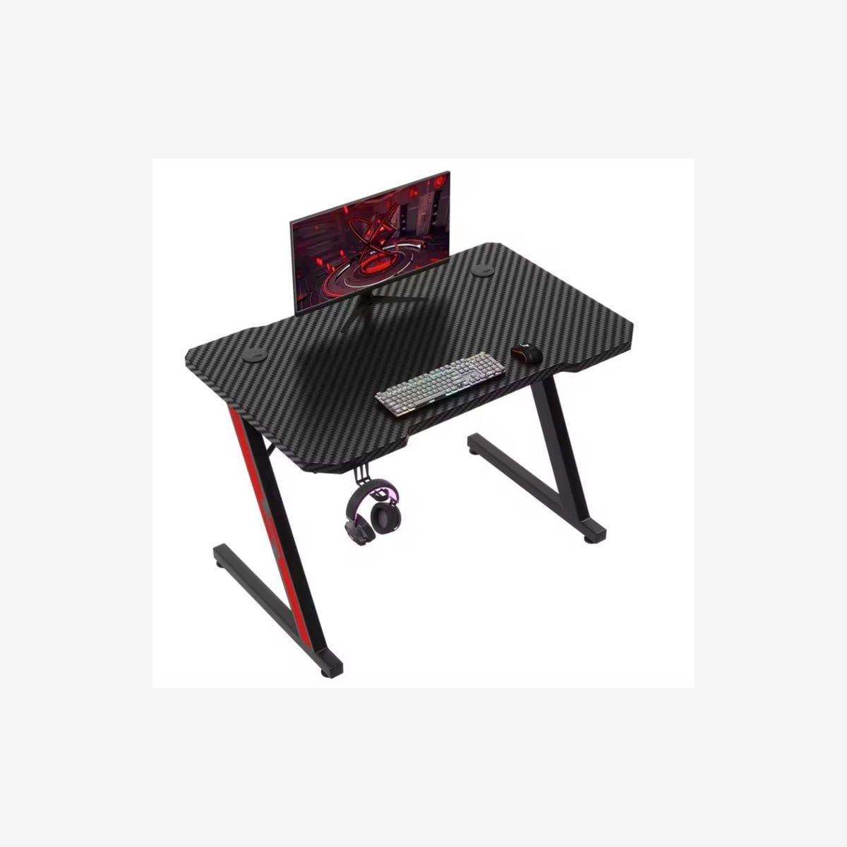Table de jeu gaming 80x52 cm en carbone