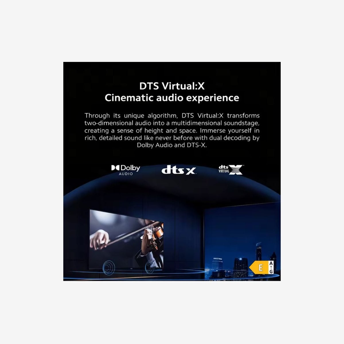 Xiaomi TV A 32, taille compacte avec écran coloré, son dynamique avec audio Dolby ™ , DTS-X et DTS Virtuel : X, Fini métallique haut de gamme