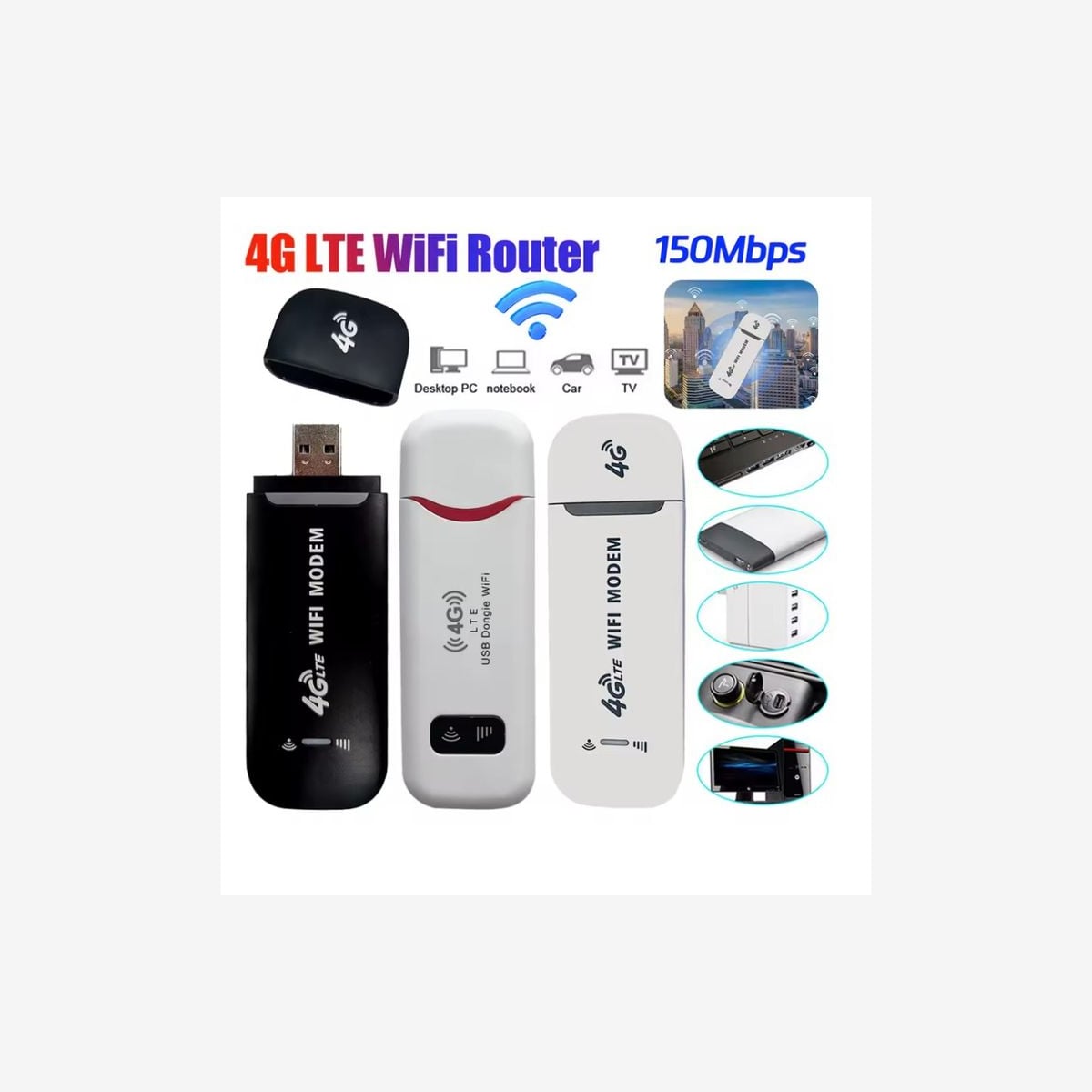 Routeur WiFi 4G LTE portable - 150Mbps, modem USB et routeur sans fil en un